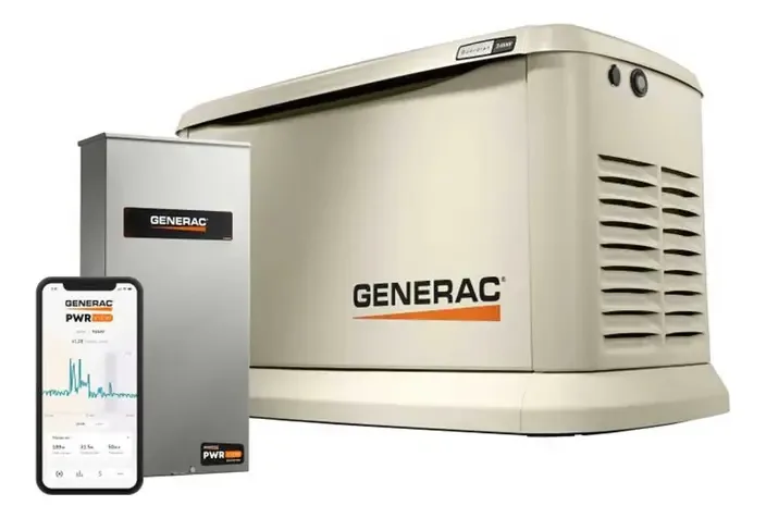 Generac Guardian con tablero de transferencia y app Mobile Link